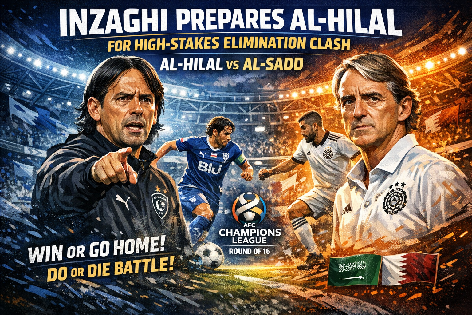 Inzaghi Prepares Al-Hilal for High-Stakes AFC Elimination Round Against Al-Sadd